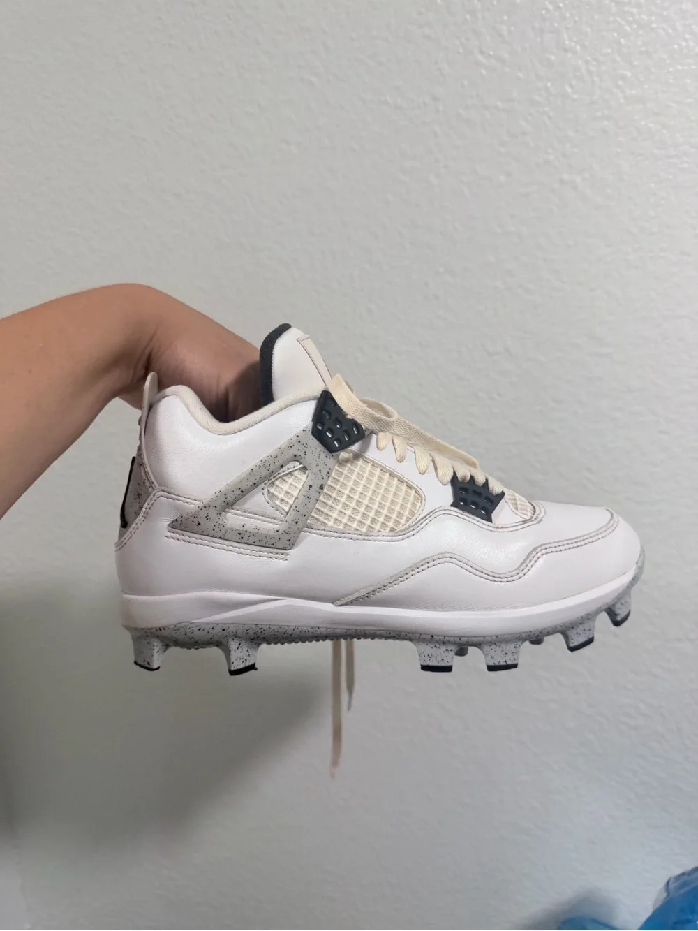 Jordan retro 4 white cement cleats